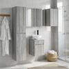 Bathroom Cabinet Set 5 pcs Grey Sonoma 43 x 11.5 x 60.5 cm