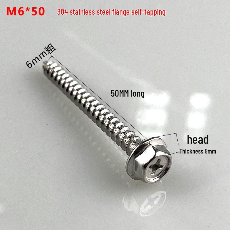 Hex Flange Phillips Self-Tapping Screw with Washer for Bathroom Cabinet and Washbasin