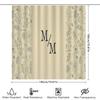 Elegant Monogrammed Shower Curtain With Floral Design Perfect For Bathroom Decor