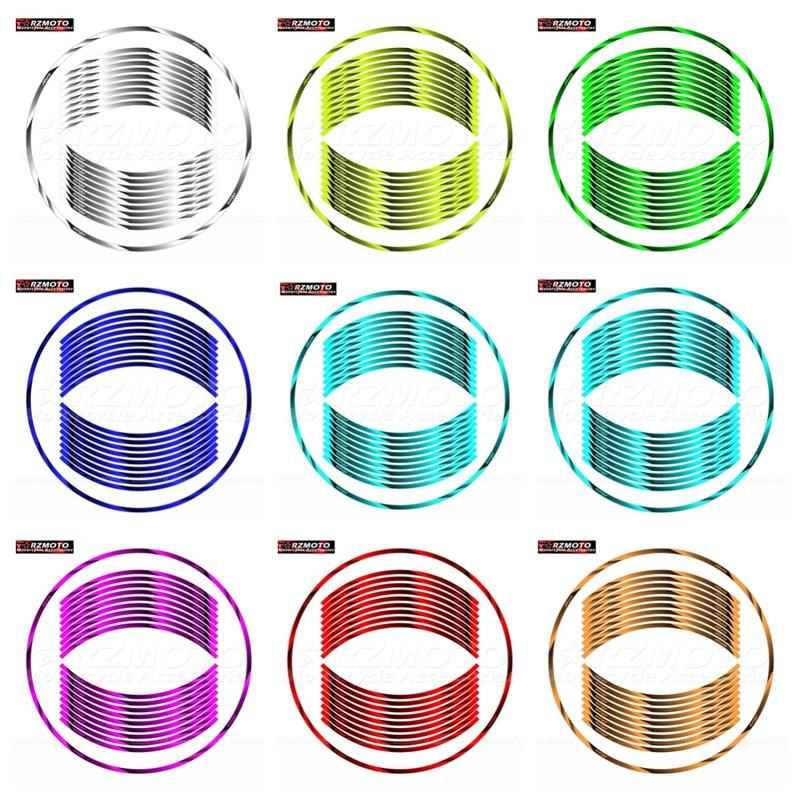 Motorcycle Wheel Stickers Reflective Rim Decal 17 Inch Stripe Tape Sticker Accessories For Motorcycle YZF-R25 YZF R25