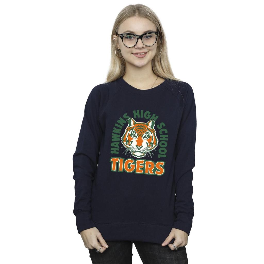 Netflix Womens/Ladies Stranger Things Hawkins Arch Tiger Sweatshirt
