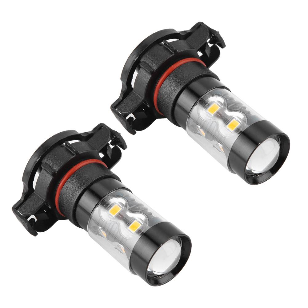 2pcs 3000K 50W Yellow LED Headlight Bulbs Kit Fog Light Car Driving Lamp