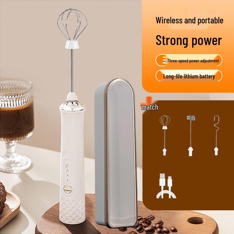 Electric Milk Frother & Mini Mixer for Protein Shakes and Coffee Foam