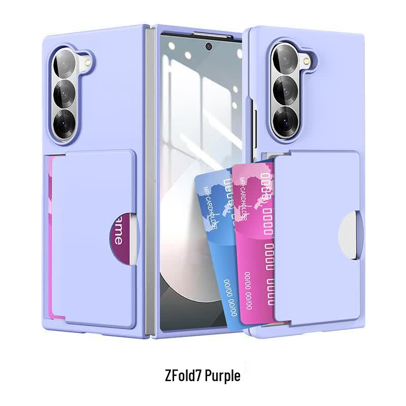 CAXITON Samsung Z Fold 7 Transparent Shockproof Card Holder Case