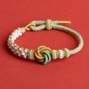 Bracciale Mandala Nodo Chang Rosa Fatto a Mano - Portafortuna Fai da Te Accessorio Gioiello con Corda Intrecciata