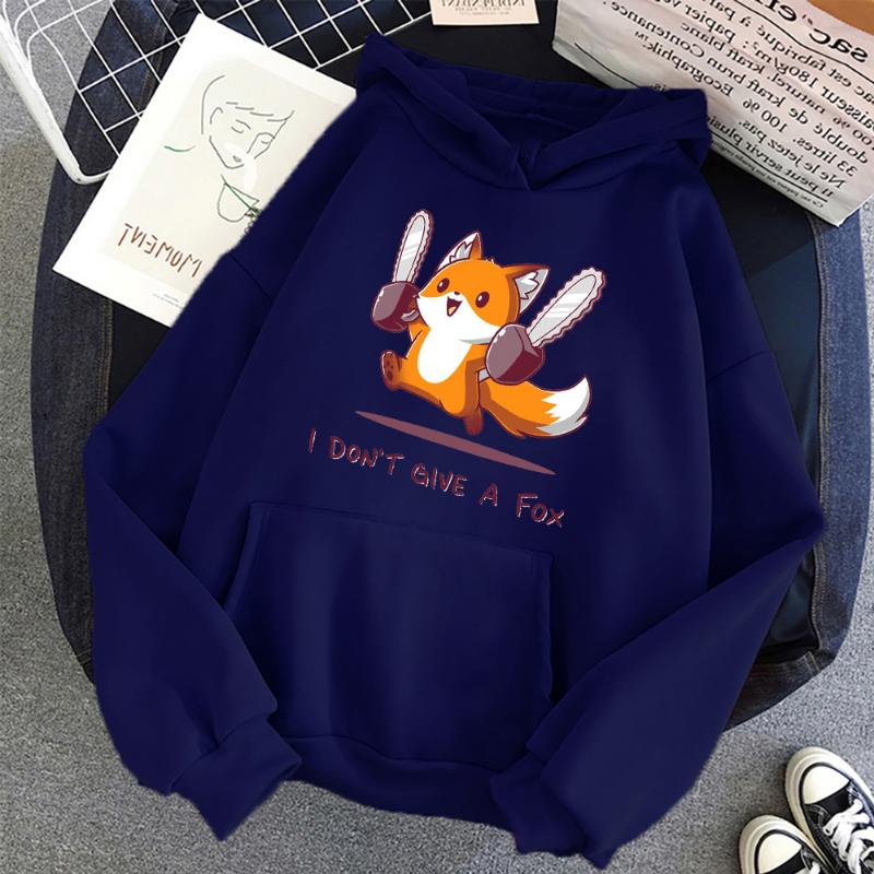 Jag bryr mig inte ett dugg Söt Djur Kawaii Huvtröja Herr Lös Fleece Pullover Hip Hop Huvtröjor Streetwear Tecknad Kvinna Man Tröjor
