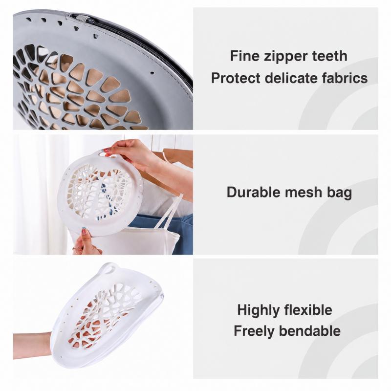 Bra Laundry Bag TPR Mesh Zipper Protective Underwear Washing Machine Cage Anti Deformation Delicate Clothing Holder For Home Travel Use