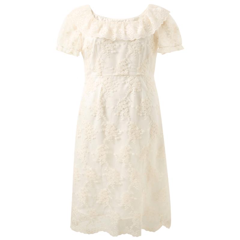 Women s Plus Size Embroidered Square Neck A-Line Maxi Dress L