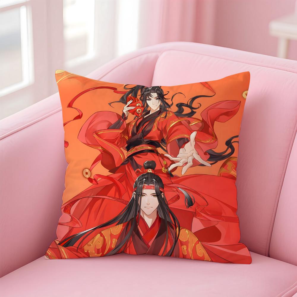 Anime Antique Mo Dao Zu Shi Cushion Cover Pillow Case Soft Skin Friendly Fabric Comfort  Concealed Zipper