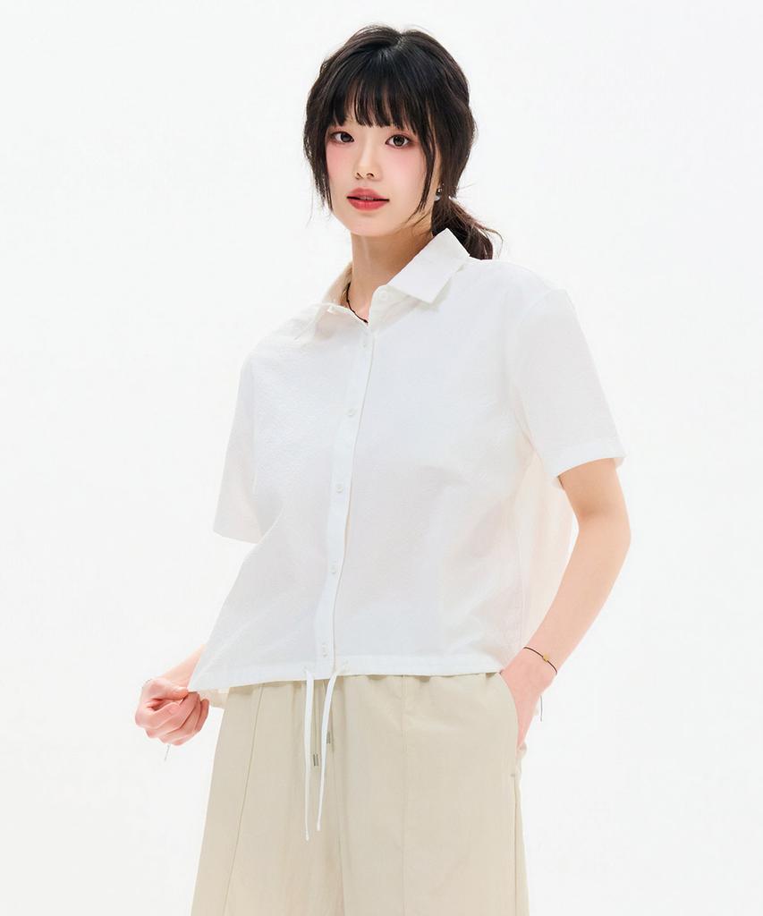 CHASECULT Women'S Seersucker Short Sleeve Shirt-Fbrg5574D0A
