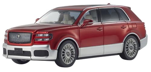 Kyosho Original 1/43 Scale Toyota Century (Guren) (Red/Silver) with Fromage Interior, Finished Model, KS03926RS