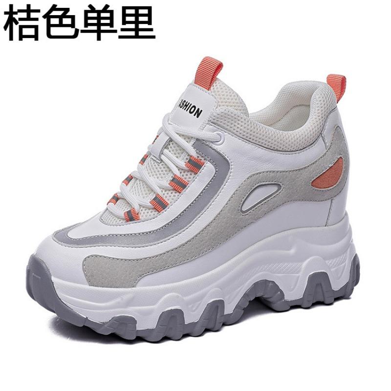 Spring, Autumn and Winter Women's Shoes New Slope Heel Thick-soled Muffin Small Inner Height Increase Casual Sports Shoes