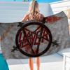 Slayer Heavy Metal Band Music Bath Towel Microfiber Soft Water Absorbing Breathable For Girl Kids Decorative Cartoon