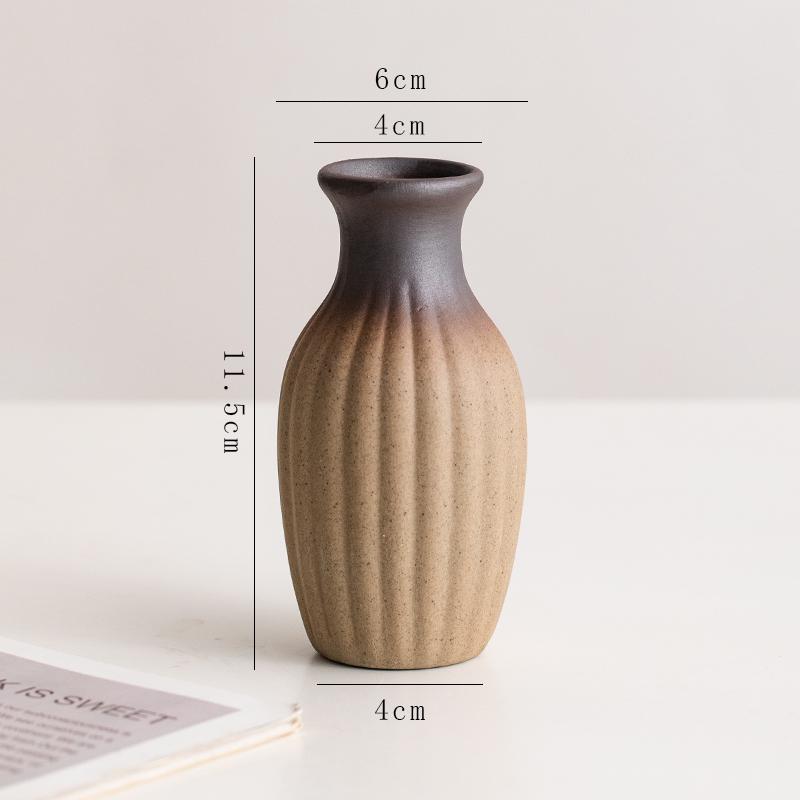 Retro Ceramic Vase for Dry Flowers & Green Plants - Living Room & Study Decor