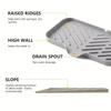 1 Piece Gray Drain Pad, Multifunctional Anti Slip Countertop Pad, Suitable for Sponges, Brushes, Cups, and Soap