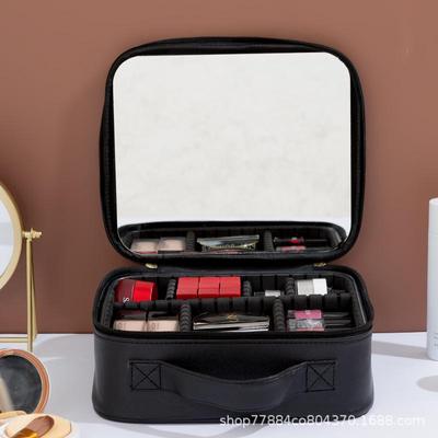 Wasserdichte Tragbare Reise-Make-up-Tasche - Große Kapazität mit Spiegel