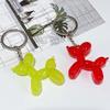 Translucent Candy Pearl Balloon Dog Keychain Pendant