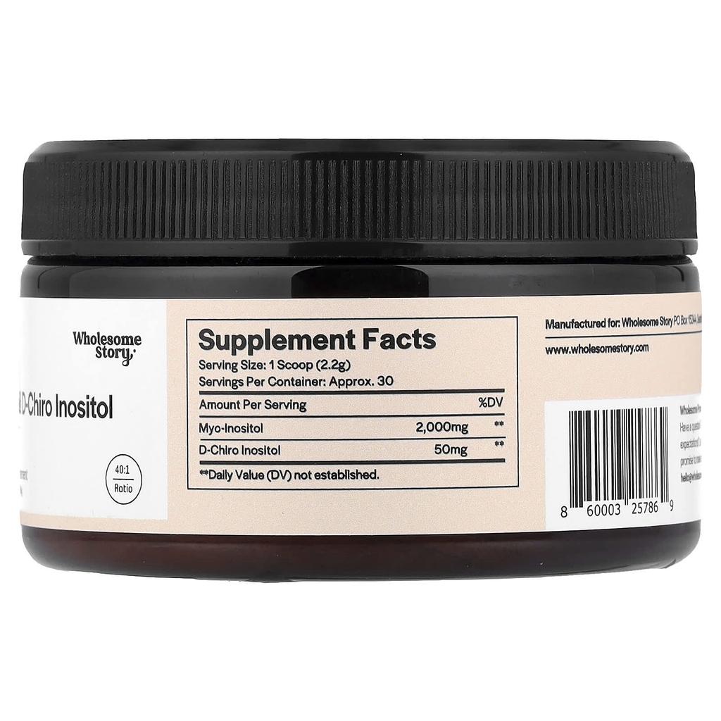 Myo-Inositol, D-Chiro-Inositol, Powder Flavor, 40:1, 61.5G(2.17Oz)