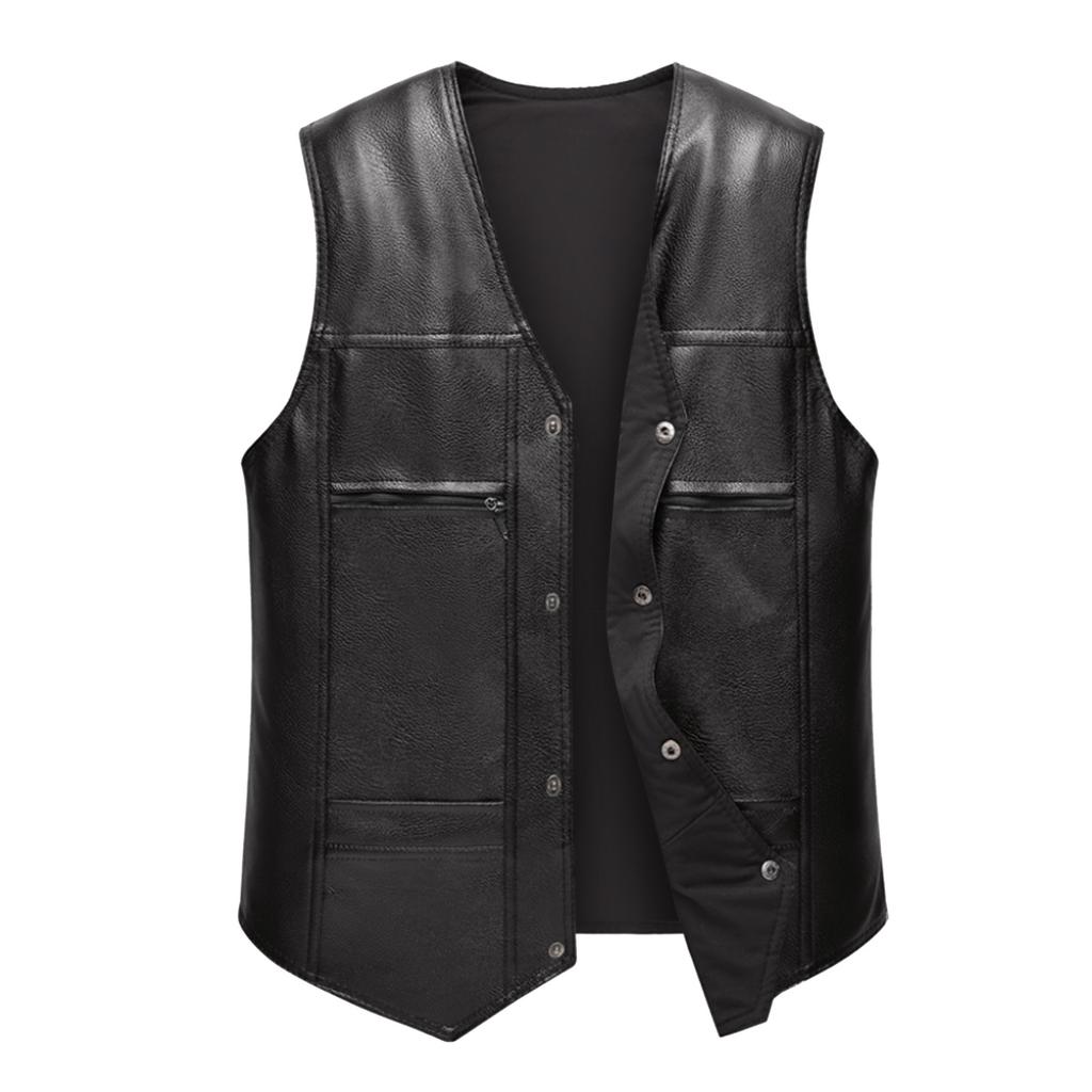Men's Sleeveless Vest V Neck Casual Comfortable Lightweight Sports Outerwear Vest with Snap Button Closure and Multiple Pockets