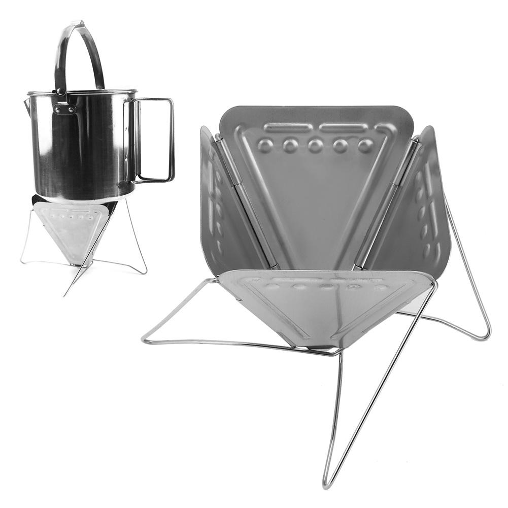 Stainless Steel Outdoor Camping Coffee Drip Rack Folding Portable Coffee Dripper Stove