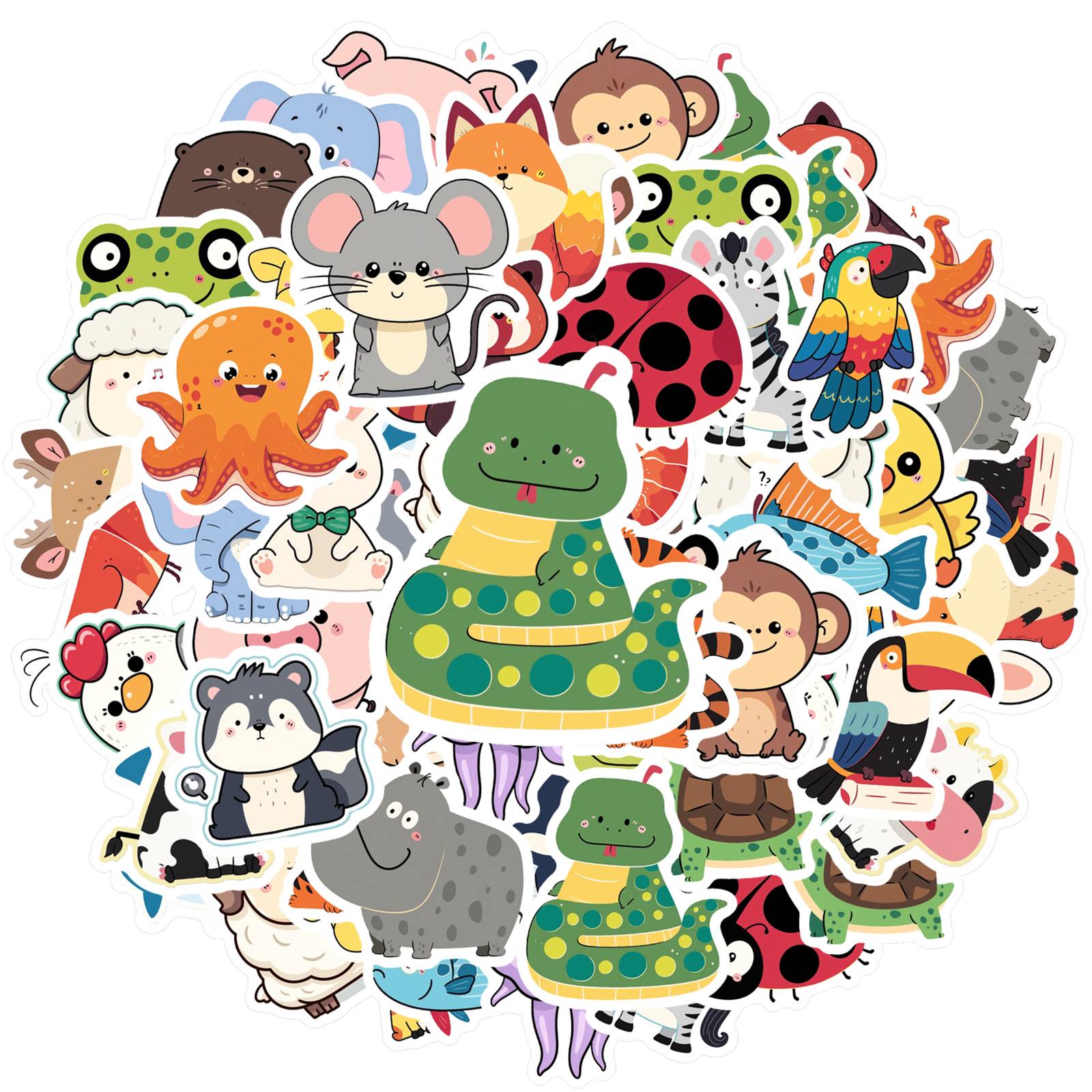 35pcs Cartoon Cartoon Stickers Cute Animal Animal Stickers Funny Stickers For Guitar Laptop Helmet Skateboard Laptop Motorcycle