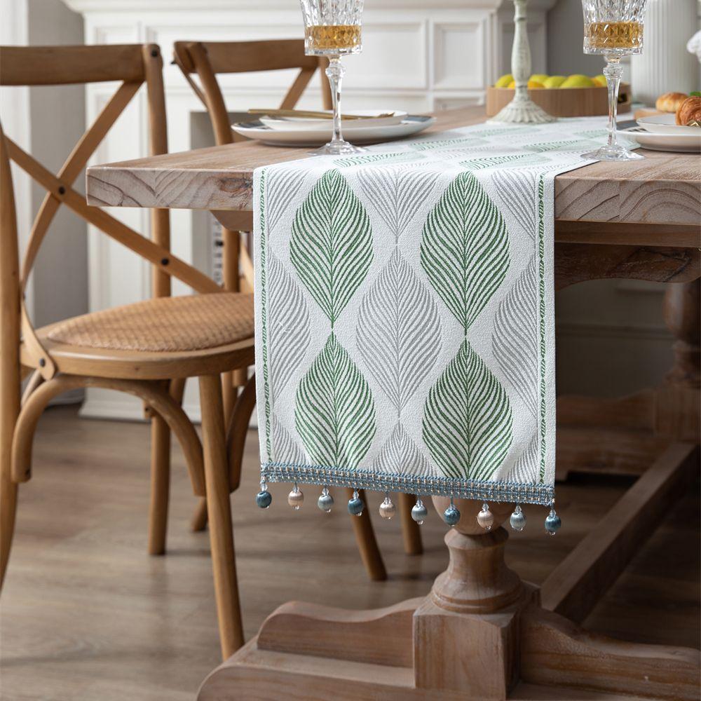 Ins Роскошный скандинавский настольный скатерть с принтом в стиле ретро с кисточками — фото 3
