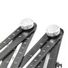 Aluminum Perforated Template Tool Drill Guide Ceramic Tile Opening Locator 6 Fold Angles Measuring Ruler