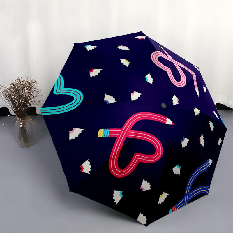 1pc Pencils Automatic Opening/Closing Umbrella with Operation & Windproof Canopy - Folding Design, Holiday Gift yy260225126