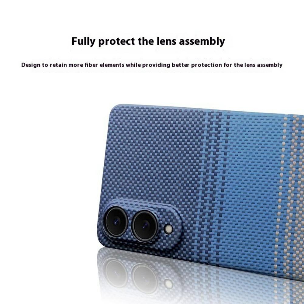 Pentru Samsung Galaxy S25 Edge Husă Magnetică Decupaje Precise Gradient Fibra Aramidică Husă Telefon cu Cadru Metalic pentru Obiectiv