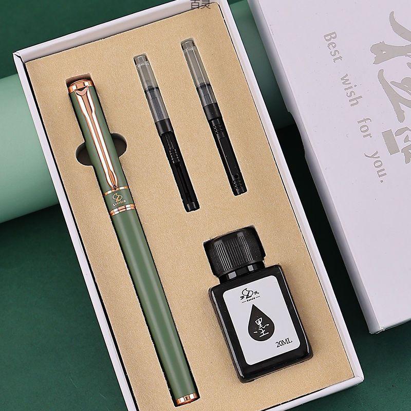 Roche Pen Gift Box With Lettering, Positive Posture, Special For Students, Replaceable Ink Bag, Iridium Pen Gift