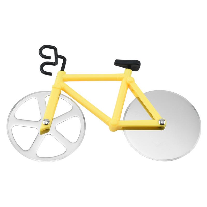 Creative Bicycle Household Pizza Cutter Tool Stainless Steel Roller Round Pizza Cutter Kitchen Accessories Baking Gadget Tool