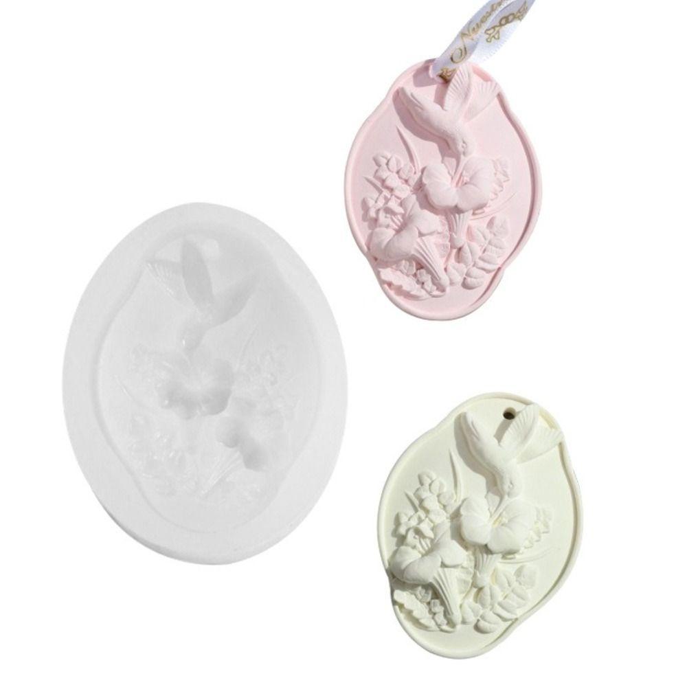 3D Rose Flower DIY Flower Mold Oval Shape Resin Mould Baking Tools Plaster Mold DIY Handicrafts