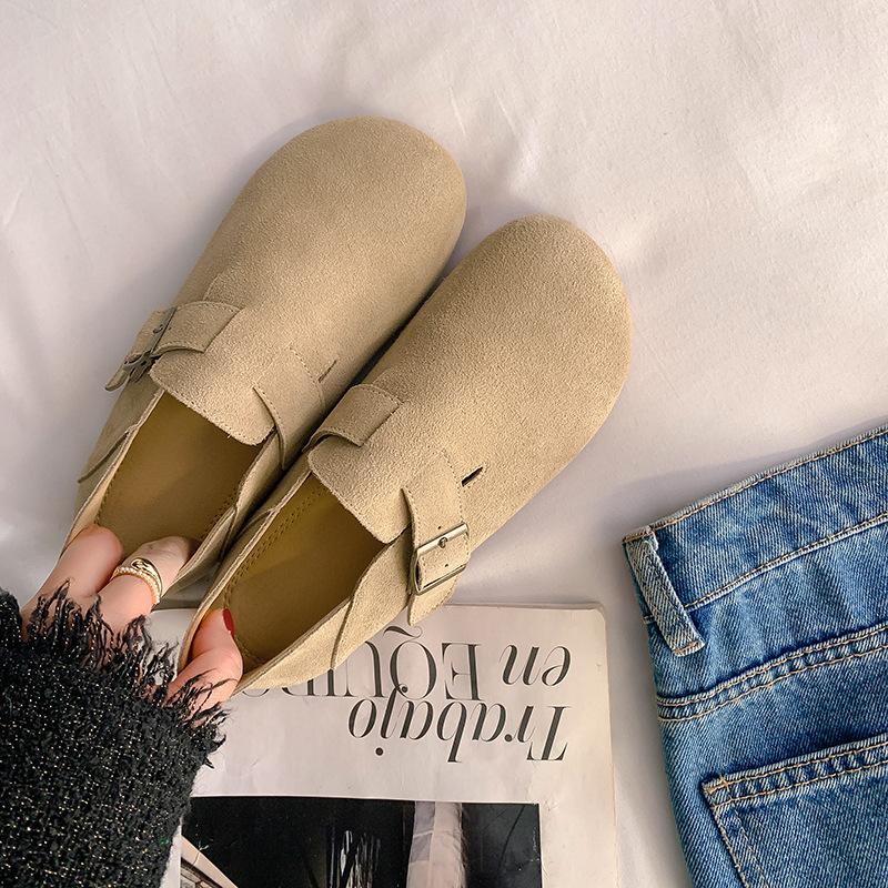 

Версия из овчины, виноградная мать осень новая войлок плоская подошва большая круглая голова сумка голова плоская подошва женские одинарные туфли натуральная кожа 40