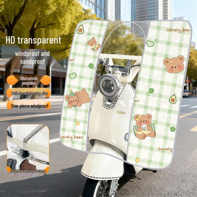 Electric Car and Scooter Transparent Rainproof Windshield Cover