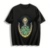 Guter Urlaub Skelett Print Lässiges Hawaiianisches Urlaubs-T-Shirt Für Männer Reines Baumwoll-T-Shirt