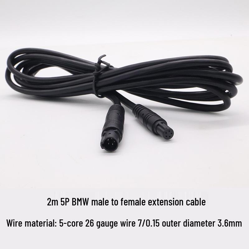 BMW Rearview Camera Extension Cable for 4-pin, 4P5P, 6P, 8-hole Male/Female Connections.