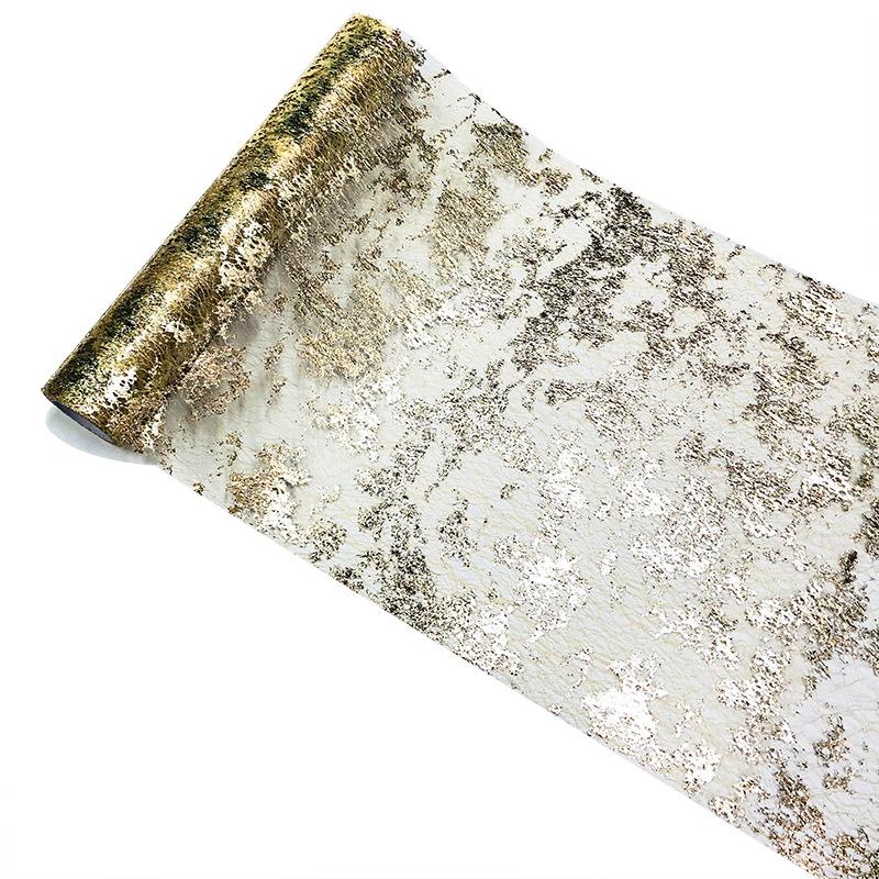 

Золотая дорожка для стола, свадебное украшение, золотая дорожка для стола, вечеринка, золотая фольга, сетка, розовое серебро, блестки, тонкий рулон, обеденная скатерть 29x457cm