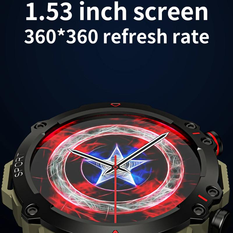 2025 Neue Herrenuhr 1,43 AMOLED TF10 PRO Outdoor-Sport-Fitness-Tracker Herzfrequenzmesser, Geeignet für Android IOS Herren Smartwatch