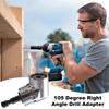 Winkel-Bohreradapter Sechskant-Schaft Bit-Halter Aufsatz Biegsamer 105-Grad-Winkelbohradapter Für Enge Räume Tischler