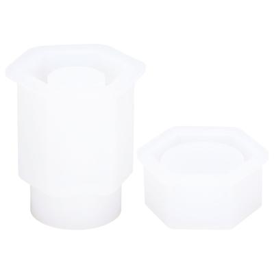 Silicone Mold Hex Shape Soft Elastic Safe Environmentally Friendly Easy Demoulding DIY Mould for Making Storage Box