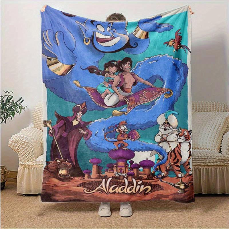 1pc, Aladdin-Inspired Home Decor: Magical Genie Sofa Blanket A Cozy Gift for Bedroom, Living Room, Travel, Camping, Car