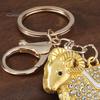 Key Charm Zodiac Keychain with Rhinestones, Sheep Design Bag Pendant, Chinese New Year Lucky Astrology Goat Accessory Charm, Feng Shui Ornament