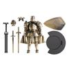 Action Figure Multi-Jointed Multi-Jointed Medieval Knight Full Body Model Flexible Statue Movable Figurine with 360 Degree