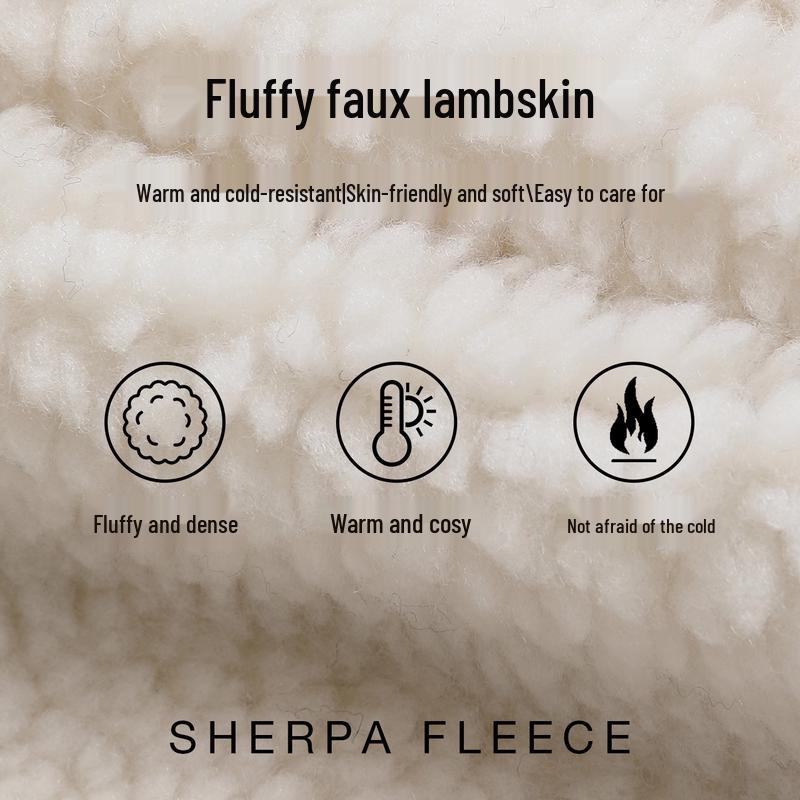 Gap Unisex Loose Fit Logo Embroidered Faux Fleece Zip Hoodie