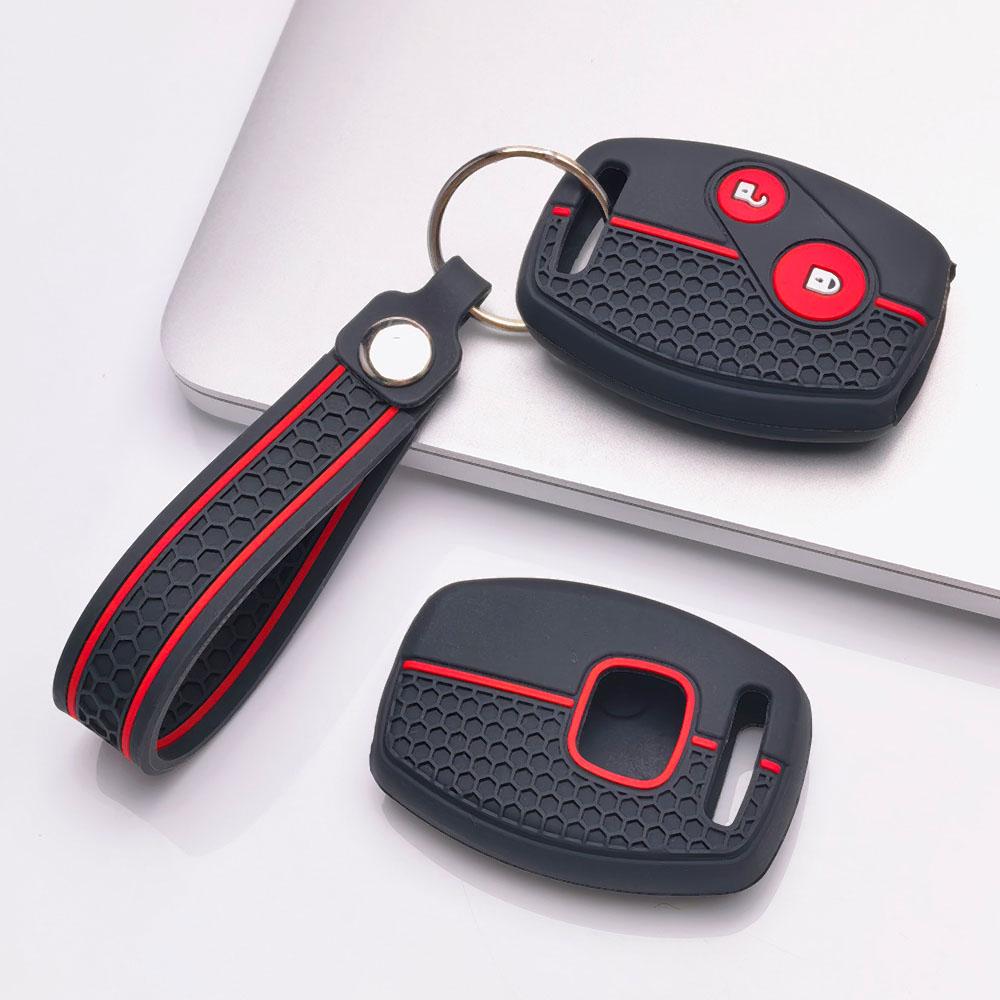 Soft Silicone Car Key Cover Keychain For Honda 7th 8th Gen Accord CRV Odyssey Fit City Civic And Classic Old Model Anti-Scratch Guard