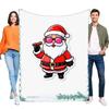 Funny Santa Claus Blanket Plush Throw Soft Couch Cover Ideal for Christmas Decor or Holiday Gift