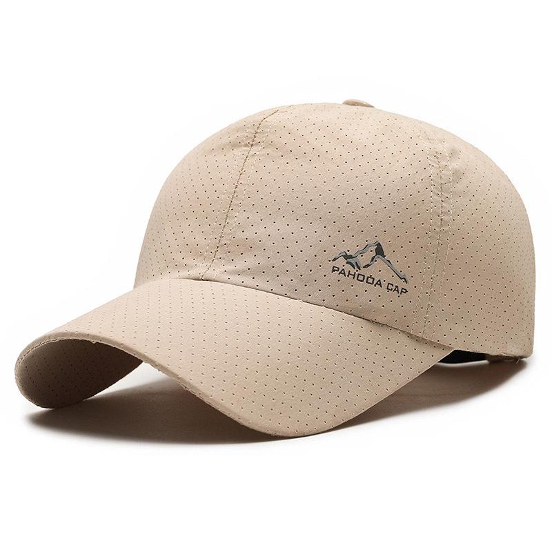 Quick-Drying Mountain Print Baseball Cap - Perforated Duckbill Sun Hat for Outdoor Sports & Casual Wear
