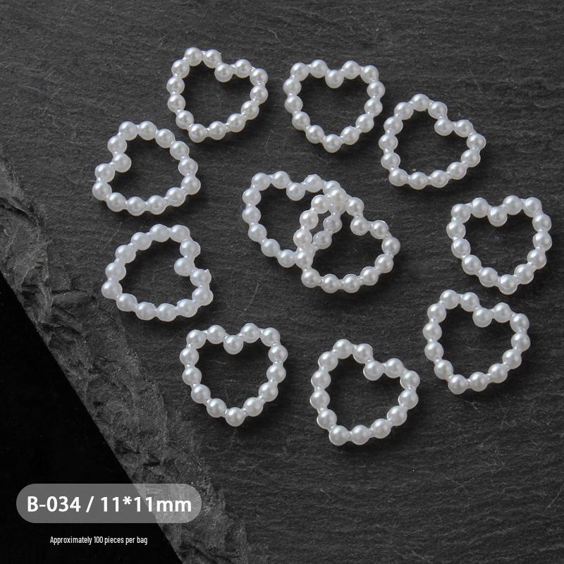 Nail Art Accessories: High Gloss Irregular Shape Pearl Beads for Press-On Nails