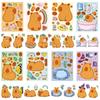 8PCS Capybara Puzzle Stickers for Children DIY Capybara Cartoon Animal Puzzle Parent-child Interaction Make A Face Stickers