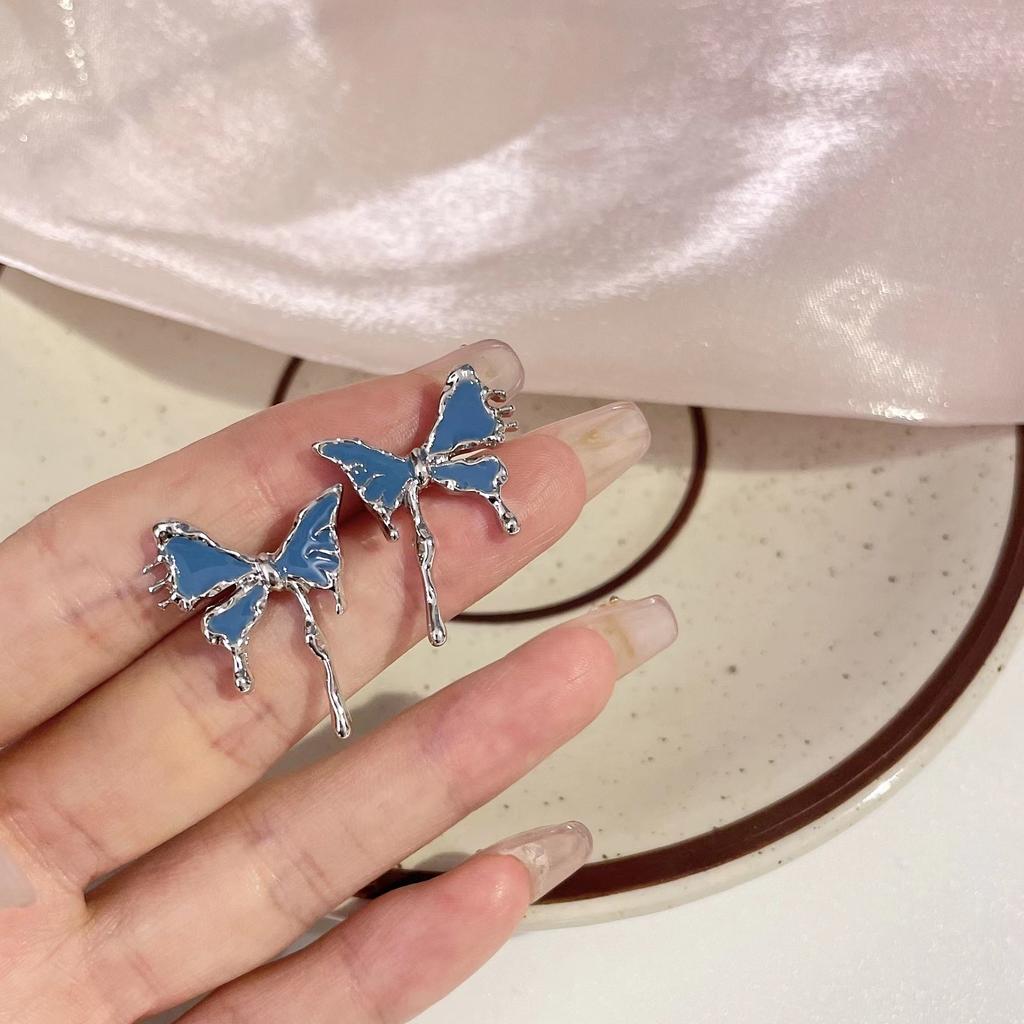 Zircon Star Earrings Women'S Niche Design High-End Stud Earrings Trendy Short Fringed Earrings